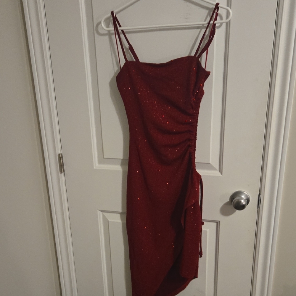 Refuge Asymmetrical Red Dress